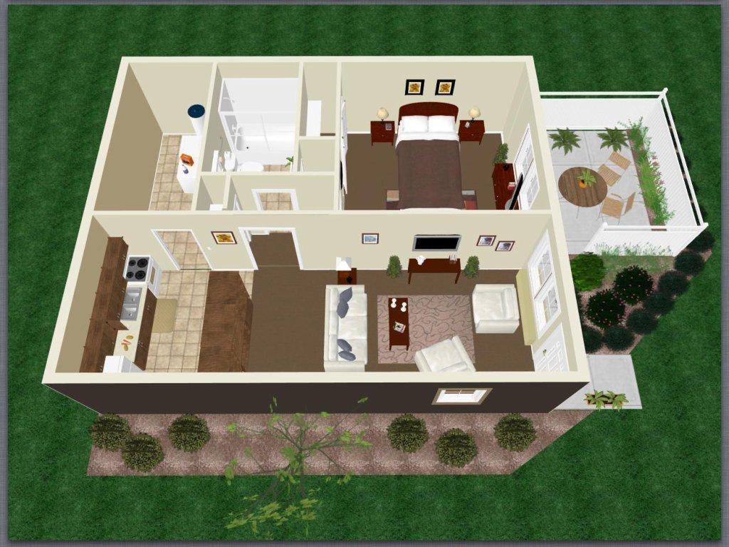 Plano de planta de 1 habitación - Greenglen