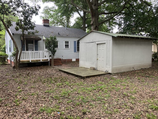 Back Yard with Porch and Shed - 110 McArthur Blvd