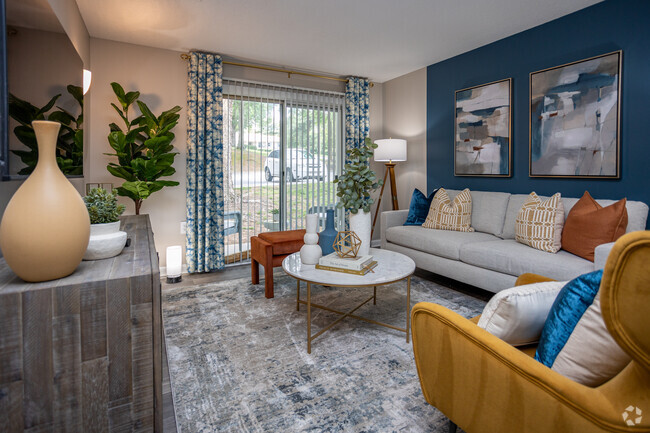 2BR, 2BA - 1,078SF - Living Room - The Artisan West