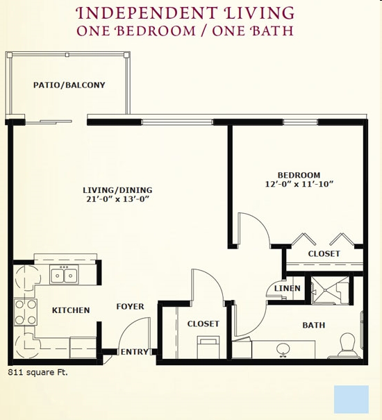 1HAB/1BA - Primrose Aberdeen Senior Living