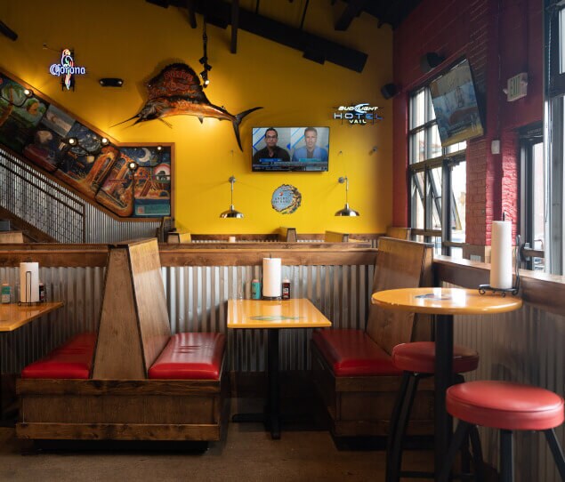 For a fun, casual dining option in Olde Town Arvada, try Fuzzy's Taco Shop.