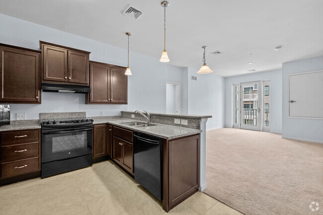 2BR, 2BA - Olympia ADA Kitchen & Living Room - VERDE Apartments