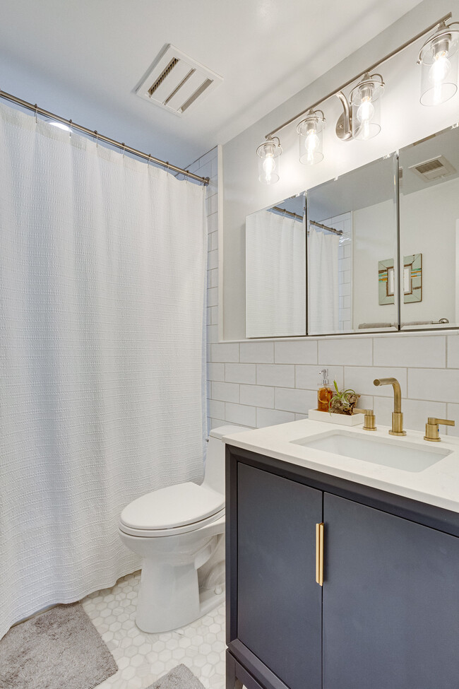 Brand-new bathroom w craftsman details + lots of storage - 1918 18TH STREET NW