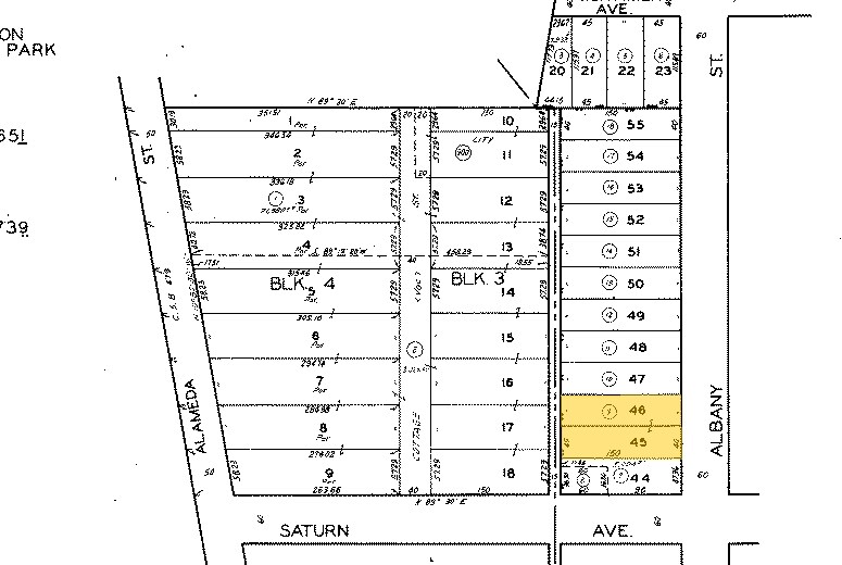 Mapa de la parcela - 6825 Albany St