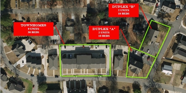 Aerial Photo - 403 Meador Townhomes