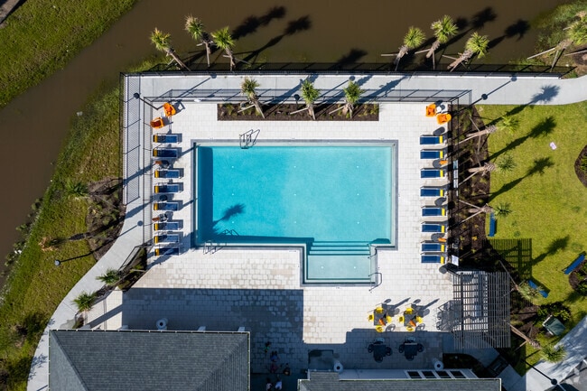 Pool Aerial - Century Vista Palms Apartments
