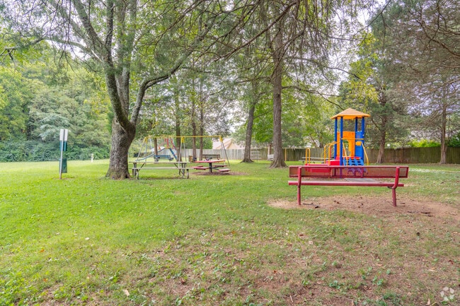 Stavemill park is a community park in Madison, AL with a playground and disc golf course.