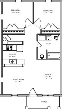 2BR/1BA - Wyndham Park