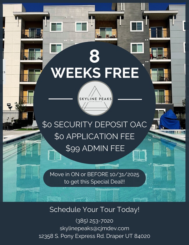 8 Weeks Free! Move in by 10/31/2025 - Skyline Peaks
