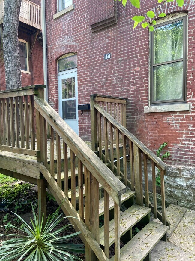 Stair access to the apartment. - 1441 S 2nd St
