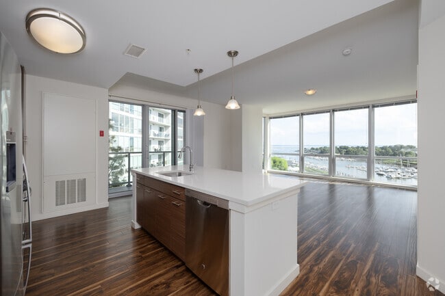 2BR, 2BA - 1,235SF - Kitchen and Living Room - Beacon Harbor Point