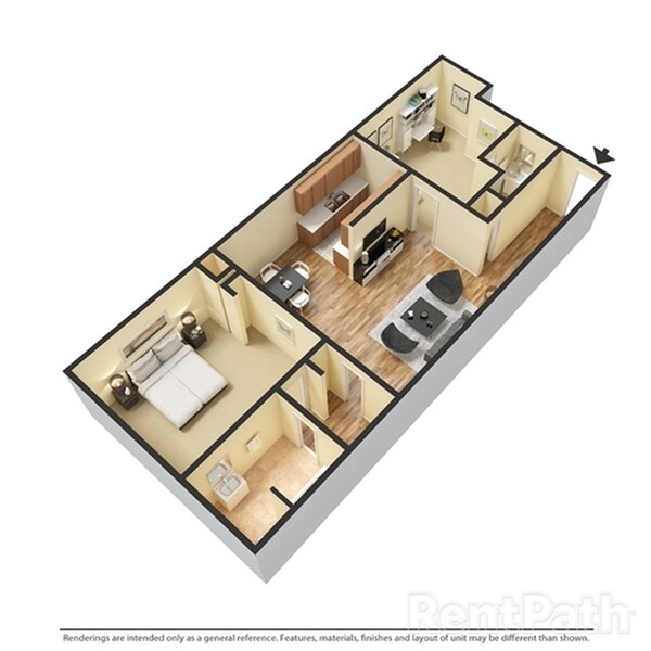 Columbia Square – 222 - 2 Bdrm, 2 Bath, 2nd Floor