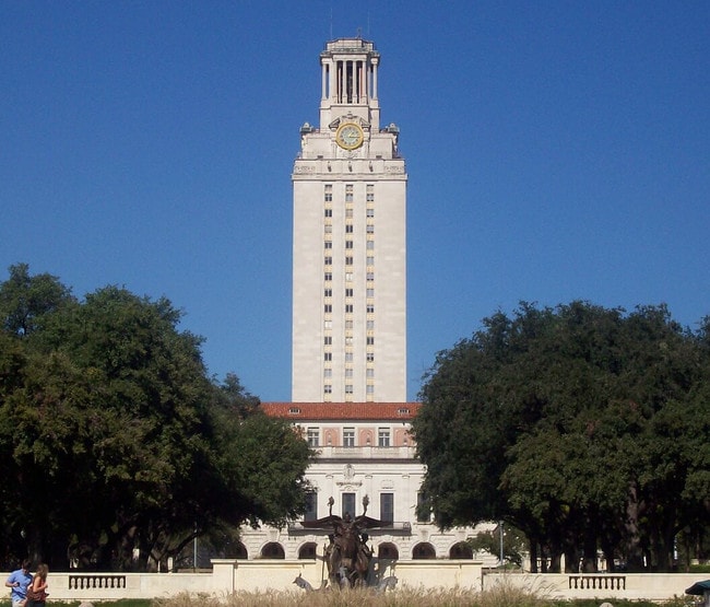 The Main Building Tower at the University of Texas