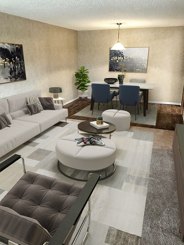 Modelo de 2 habitaciones - Sala de estar/comedor - Slate Run (KY)