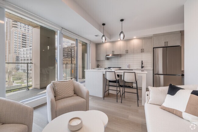 Le Vantage - 2 chambres, 2 salles de bain - 796 pi² - Salon - The Vantage
