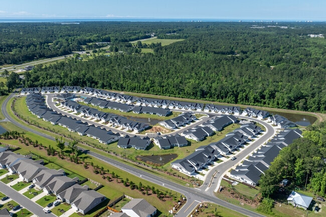 Aerial Photo - River Rock at Shingletree 55+ Active Adult Home