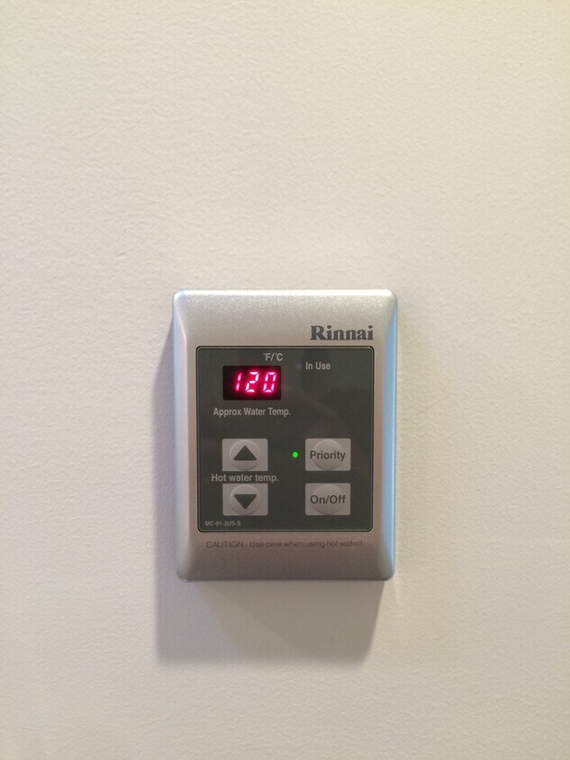Tankless hot water allows precise control of hot water right next to the shower. - 706 Tyler Road