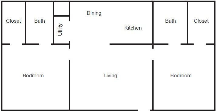 Plano de planta - Larkspur Village Apartments