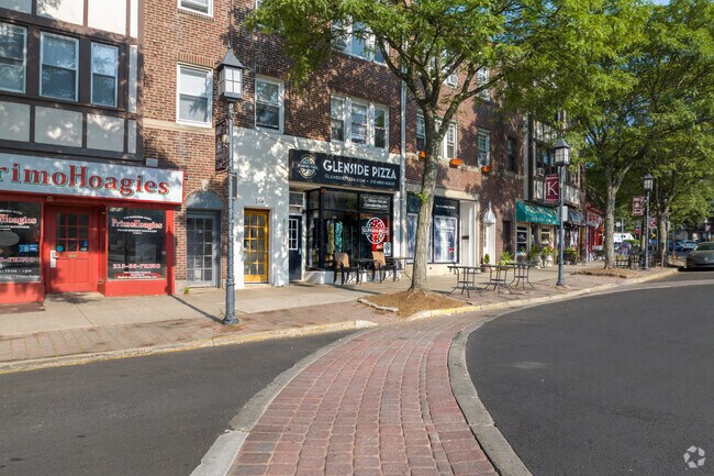 This long and winding road leads to the shops in Keswick Village in Glenside.