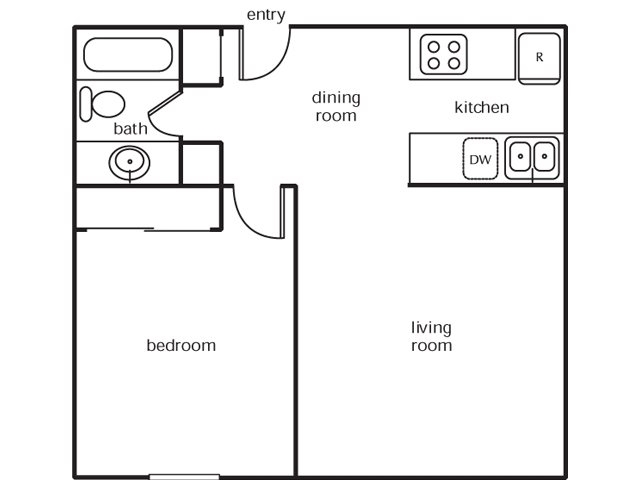 1HAB/1BA - The Green Tree Apartments