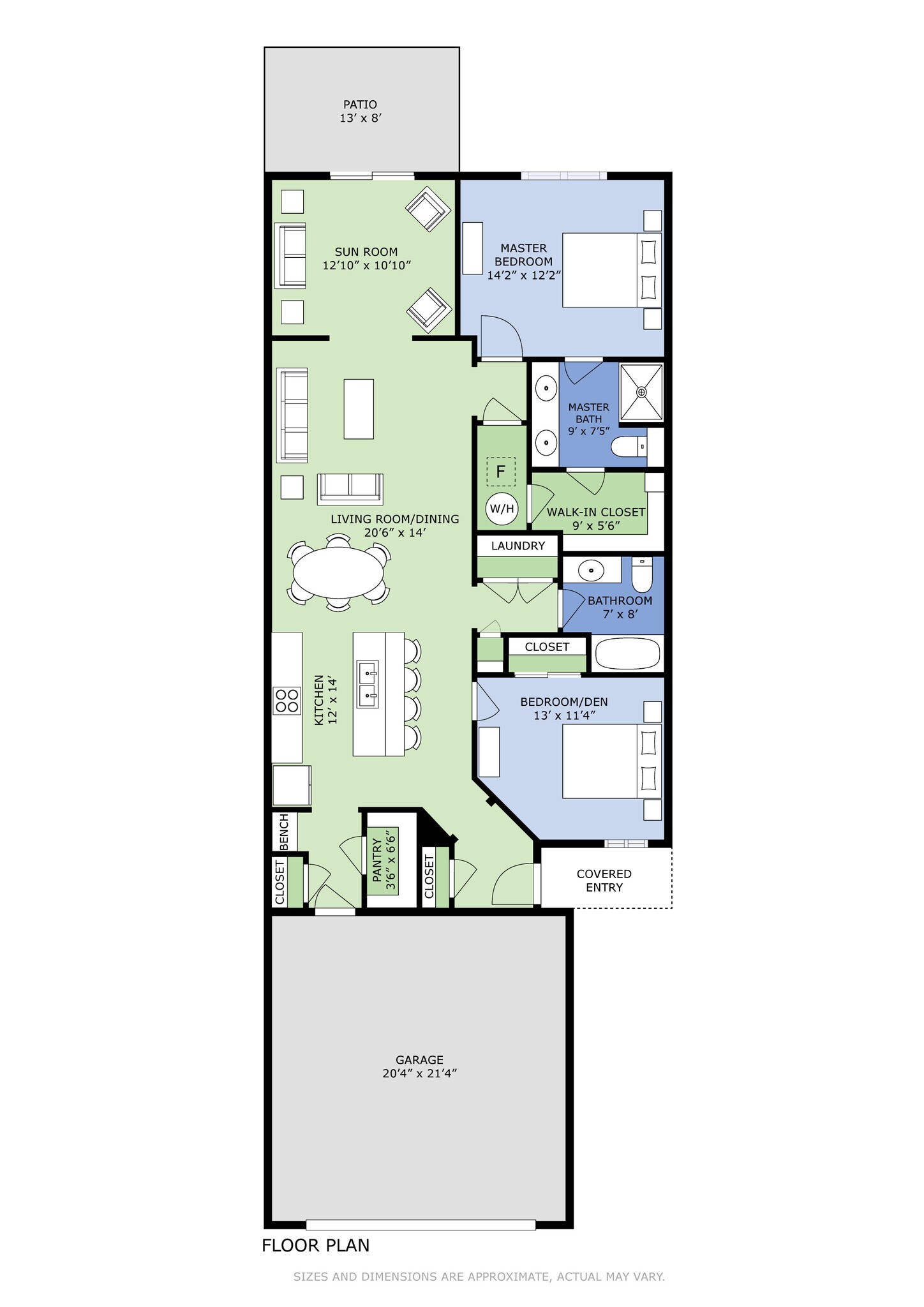 Pointe West Luxury Apartments – Deluxe 2-Bedroom/2-Bathroom w/Garage