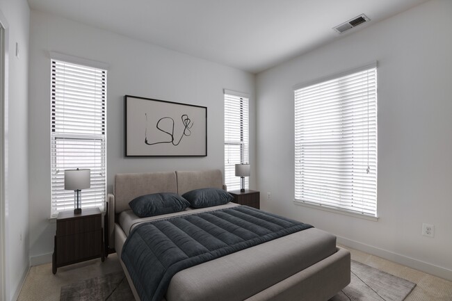 Two-bedroom bedroom (virtually staged) - 2255 Wisconsin