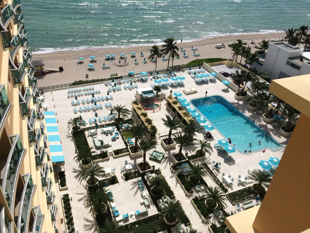 Aerial View of Pool Deck - 2501 S Ocean Dr