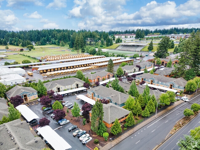 Aerial - Evergreen Village Apartments