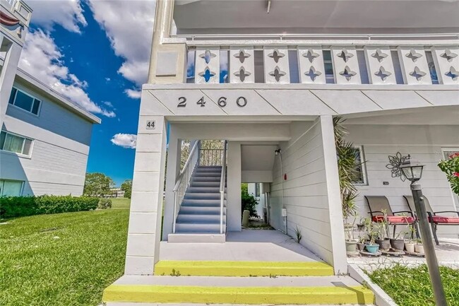 Stairwell leading from parking spot to condo - Elevator is located in center of building - 2460 Franciscan Dr