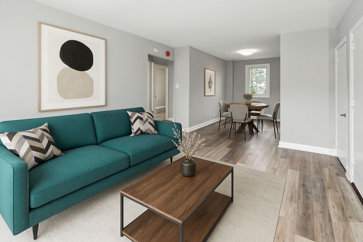 Sala de estar - Jenkintown Gardens Apartments