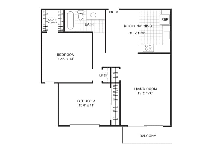2BR/1BA - Marine View Apartment Homes
