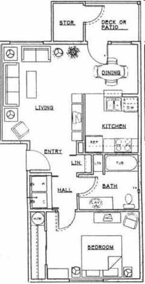 1HAB/1BA - Lakewood Village Apartments