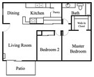 2BR/1BA