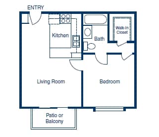 1BR/1BA - Jefferson House II Senior Apartments