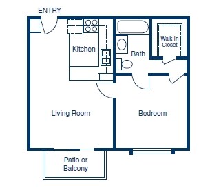 1HAB/1BA - Jefferson House II Senior Apartments