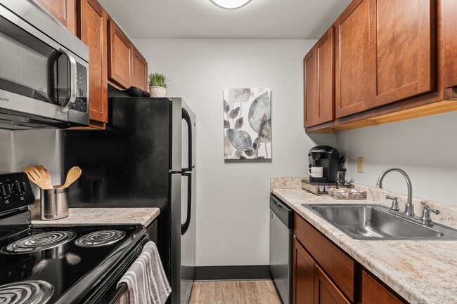 Cocina de los apartamentos con vista al valle - Valley View Apartments