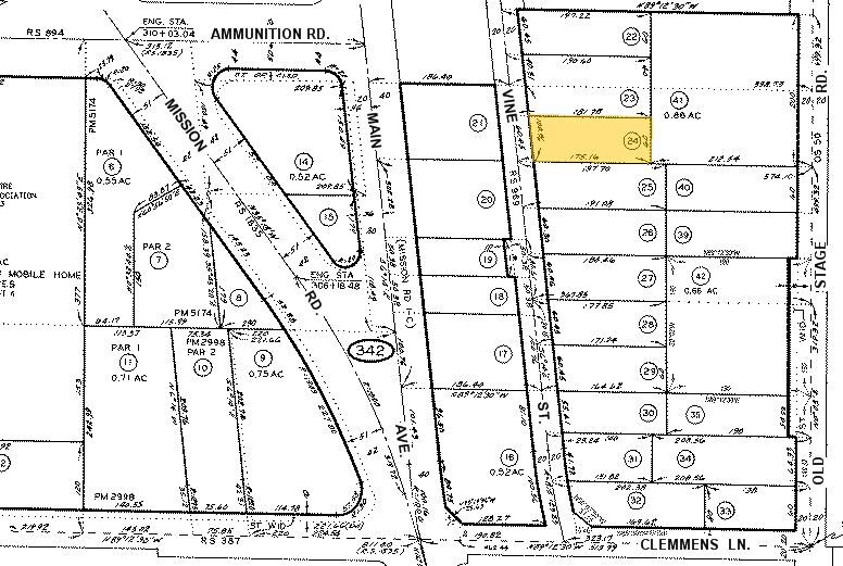 Mapa de la parcela - 1210 S Vine St