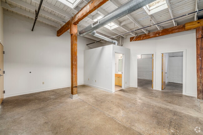 2BR, 2BA - 900SF - Living Room - Eagle Mill Lofts
