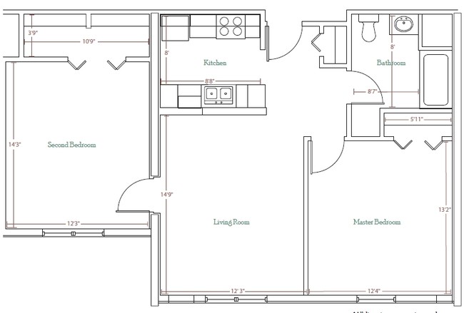 2HAB/1BA - Wallkill Living Center