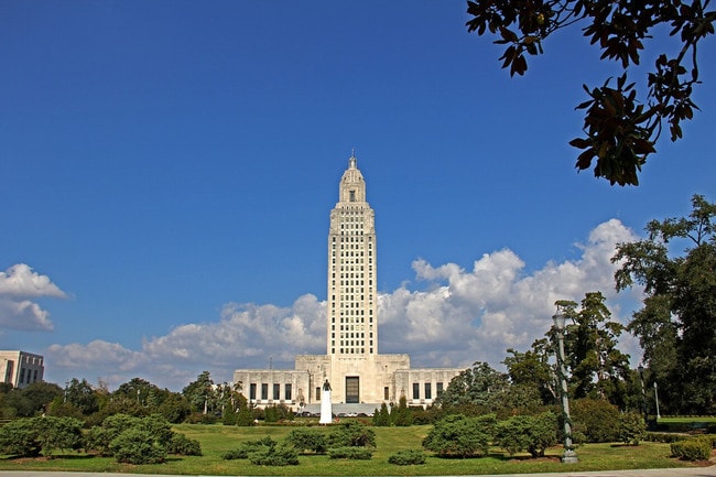 The Louisiana State Capitol Building in Baton Rouge