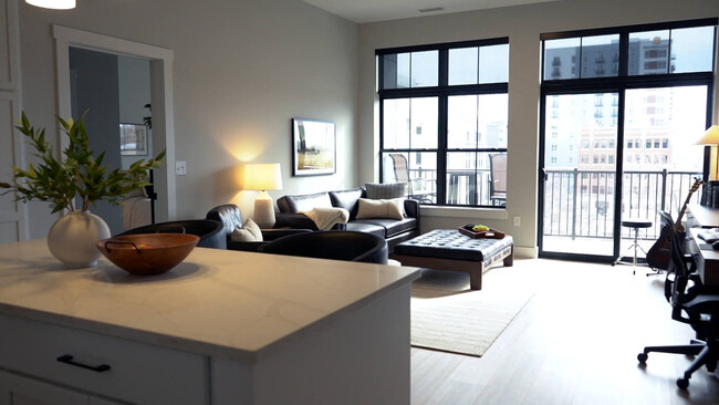 2BD, 2BA- 1042 SF- Living Room - The Pearl