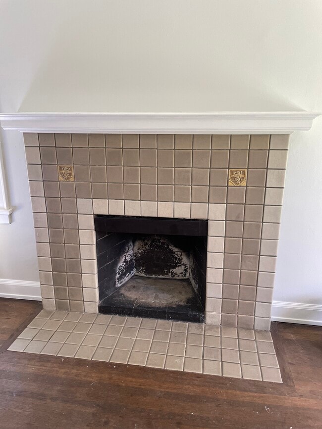 Rookwood tile fireplace - 3514 Mooney Ave