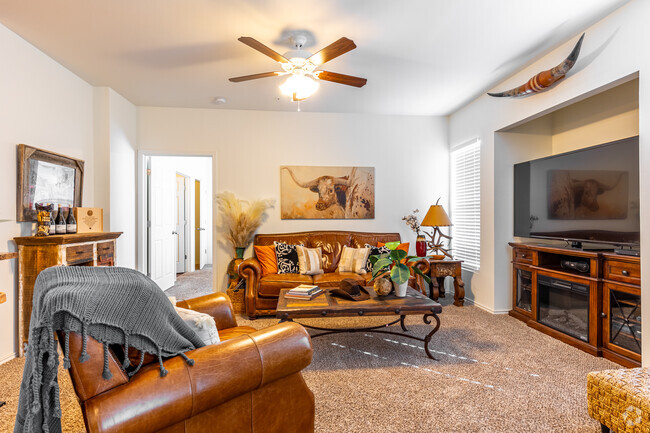 2BR, 2BA - 1,053SF - Living Room - Brickstone Villas