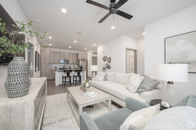 2 BR - 2 BA - 1087SF - Living Room - Drift Luxury Apartment Homes