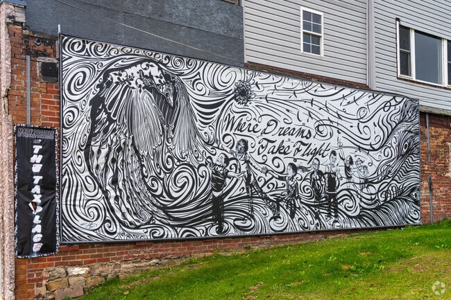 Locals of Downtown Beaver Falls have decorated the town with beautiful murals.