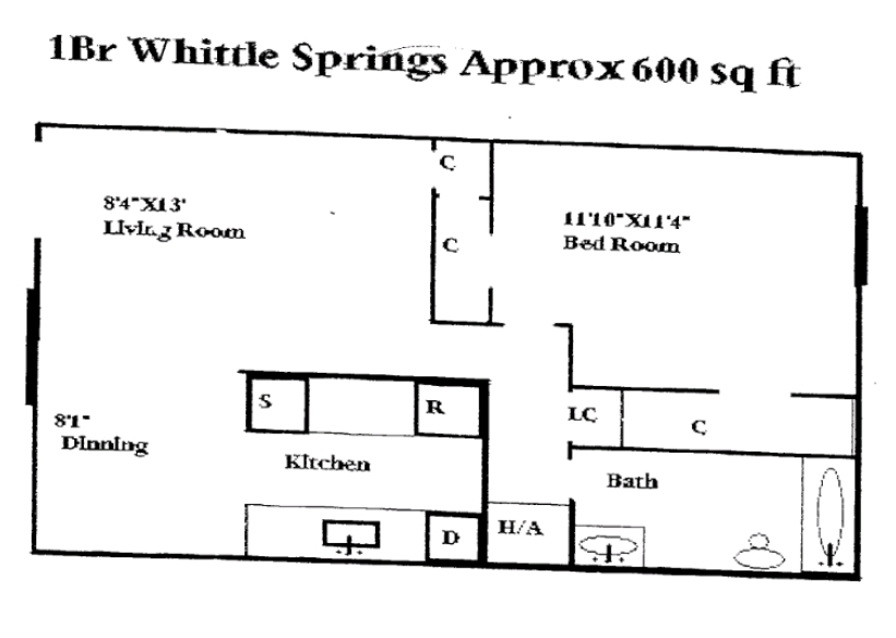 1HAB/1BA - Whittle Springs