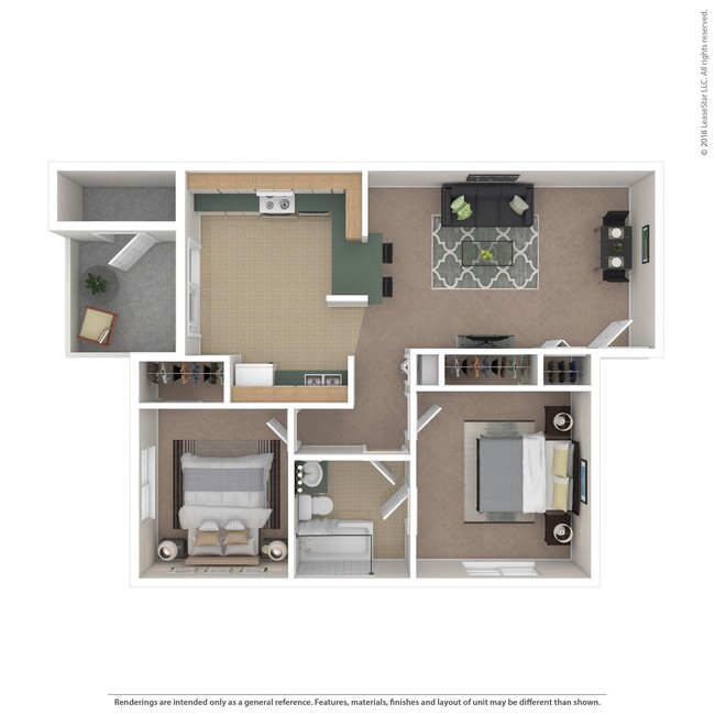 Plano de planta - Cornerstone Apartments