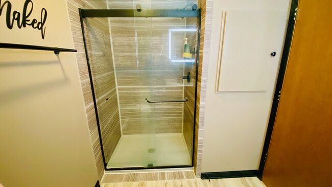 Kohler LuxStone shower in the master bath. - 384 Minz Park Cir