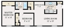 2 Bedroom 1 bath