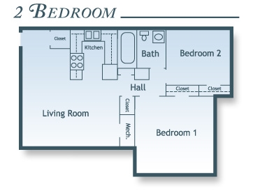 Plano de planta - Renaissance Villa Apartments